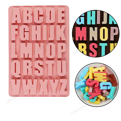 Kiddo Art Large Alphabet Letter Silicone Mold DIY Craft & Casting Mold