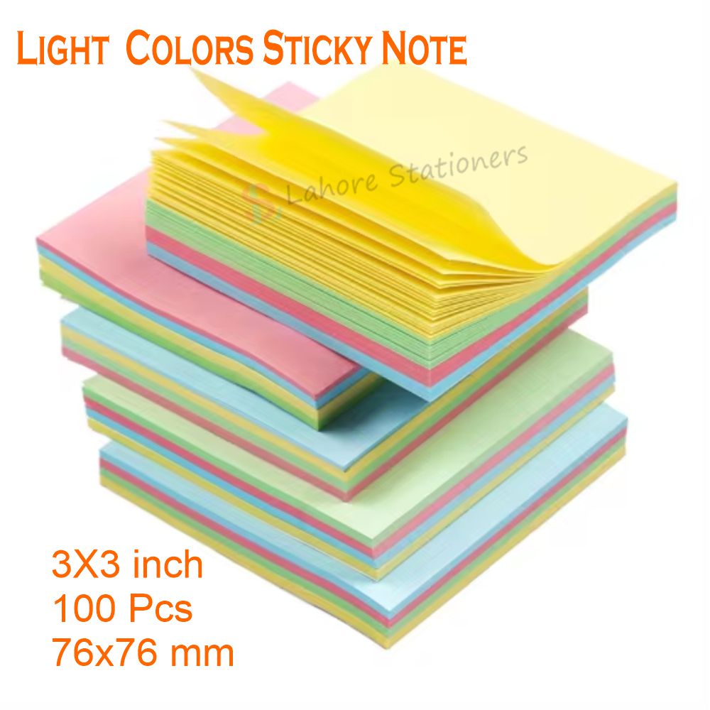Sticky Note 3×3 Light Multicolor