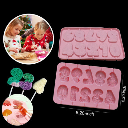 Number Lollipop Silicone Mold for Candy Chocolate & Resin Crafts