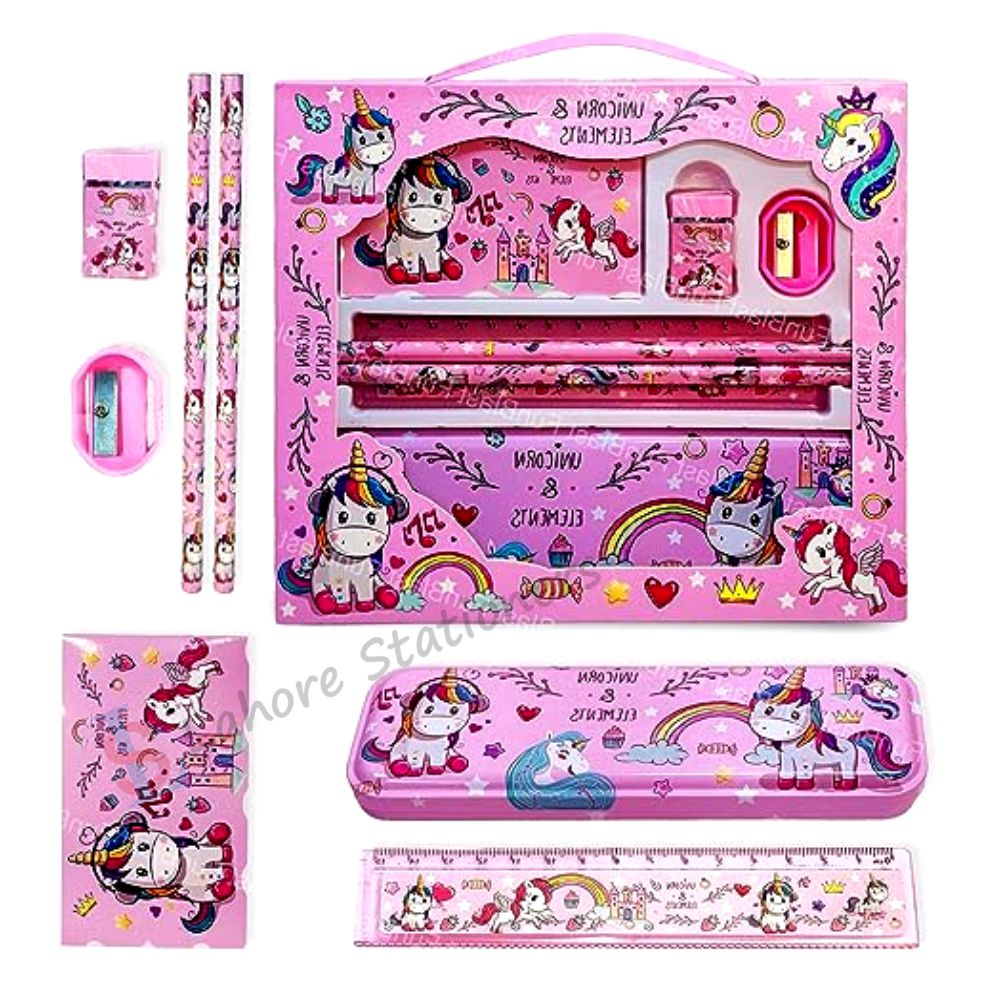 Frozen Stationery Geometry Set Pencil Eraser Scale Sharpener Crayon Color.