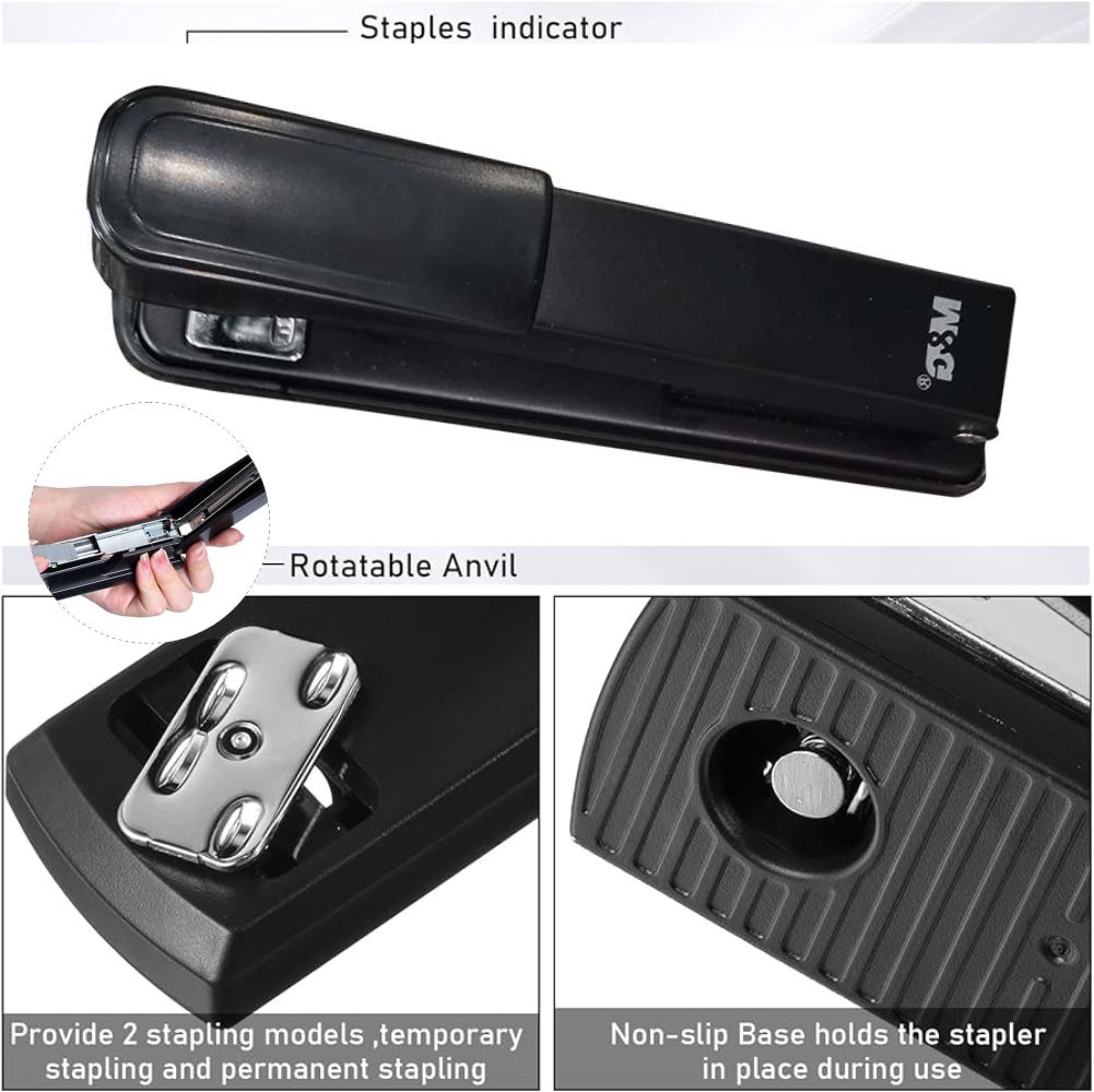 M&G Metal Body Stapler MGS-20 Stapler Used Staples Pin 24/6, 26/6, 24/8,