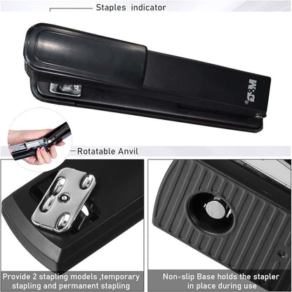 M&G Metal Body Stapler MGS-20 Stapler Used Staples Pin 24/6, 26/6, 24/8,