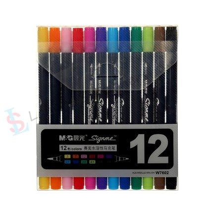M&G Signme Dual Tip Watercolour Brush Markers Set