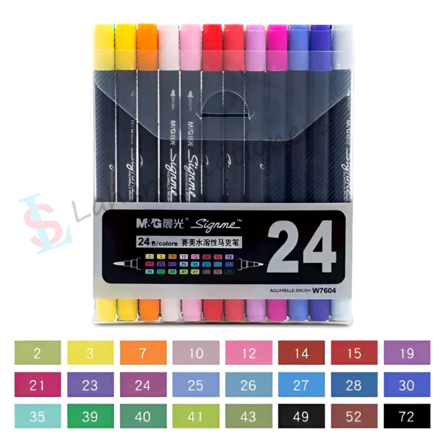 M&G Signme Dual Tip Watercolour Brush Markers Set