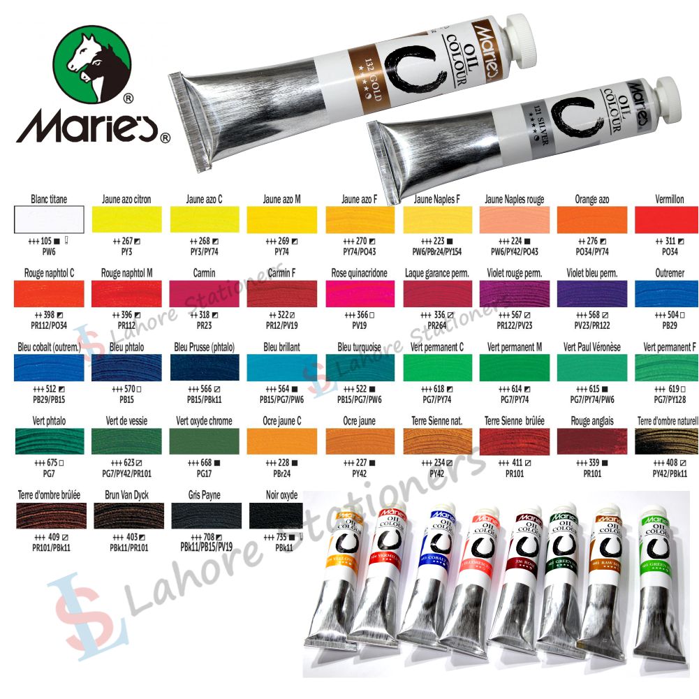 Maries Oil Color Paint Tube 50ml Single Piece