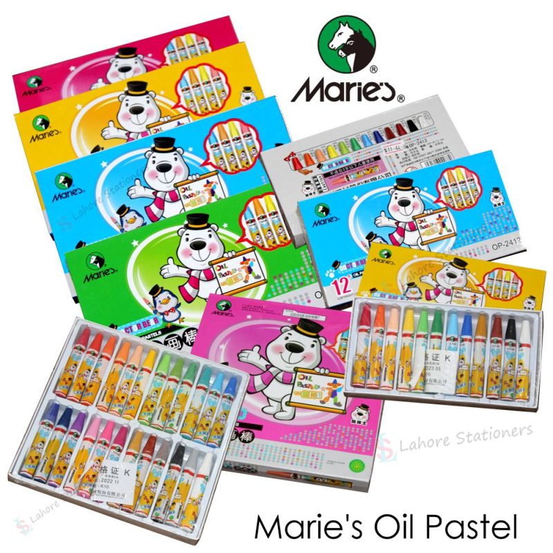 Marie's Oil Pastel Color Set  24 Colors