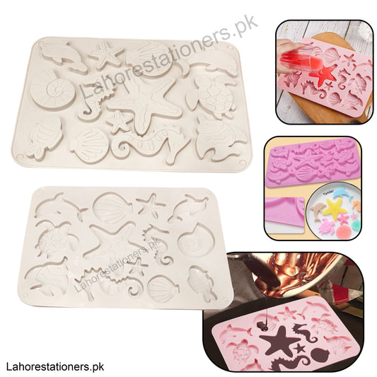 Kiddo Art Marine Animals Shape Silicone Mold – Chocolate, Cement, Concrete, Plaster & Crafts
