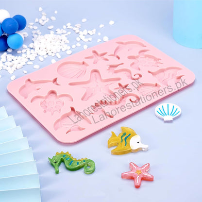 Kiddo Art Marine Animals Shape Silicone Mold – Chocolate, Cement, Concrete, Plaster & Crafts