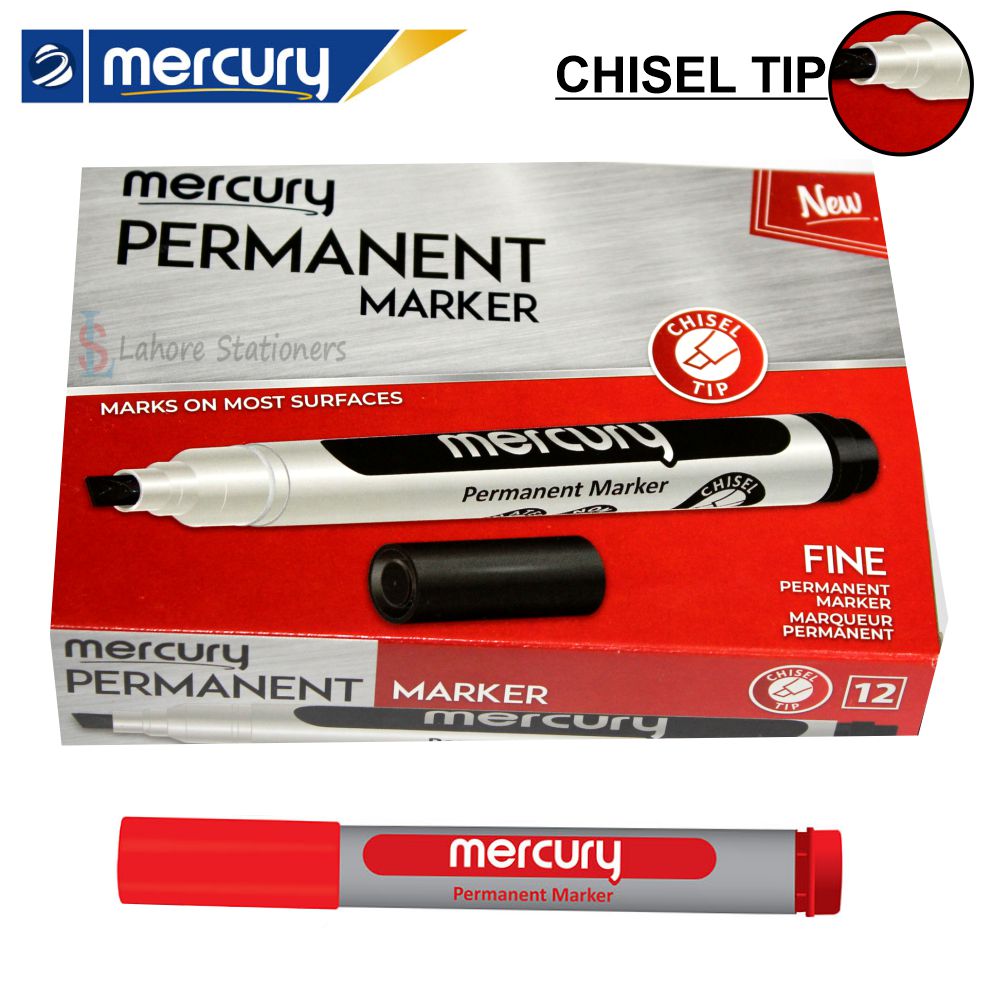 Mercury Permanent Marker Chisel Tip