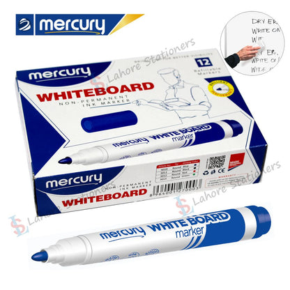 Mercury Whiteboard Marker Round Tip Refillable - Red, Single Piece