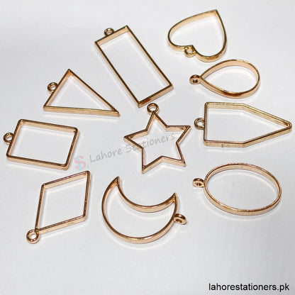 Bazel Pendant Metal Jewelry Frame Molds 10Pcs Set