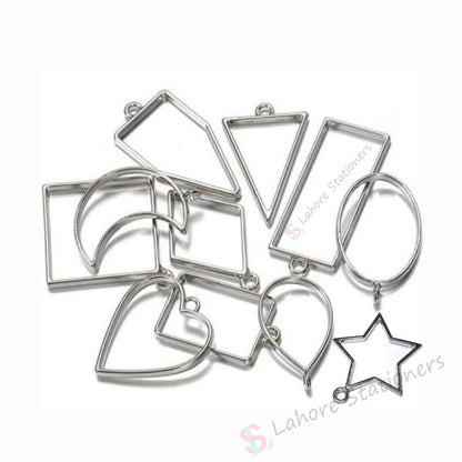 Bazel Pendant Metal Jewelry Frame Molds 10Pcs Set
