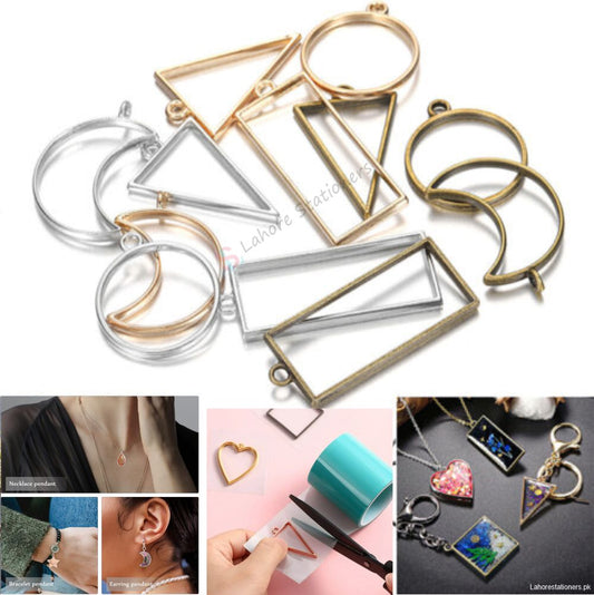 Bazel Pendant Metal Jewelry Frame Molds 10Pcs Set