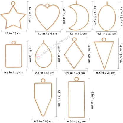 Bazel Pendant Metal Jewelry Frame Molds 10Pcs Set