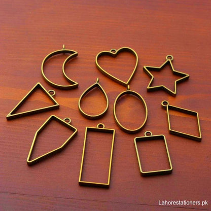 Bazel Pendant Metal Jewelry Frame Molds 10Pcs Set