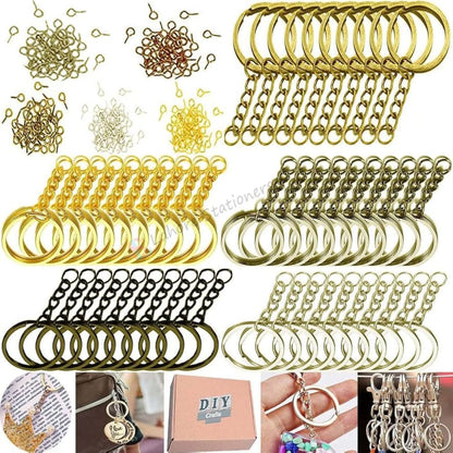 Metal Keychain with snap Mini Hooks