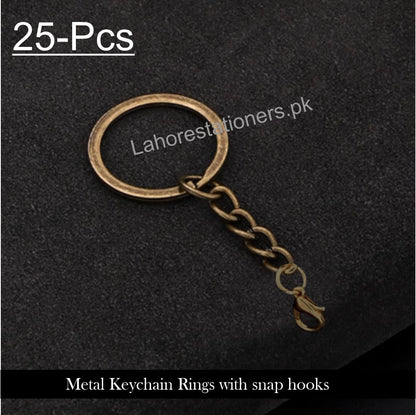 Metal Keychain with snap Mini Hooks
