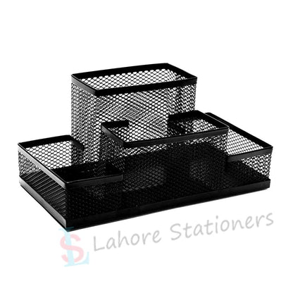 Metal Desk Organizer Holder With 4 Compartments