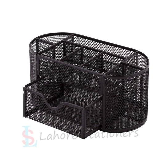 Metal Mesh Office Desk Organizer with 9 Compartments