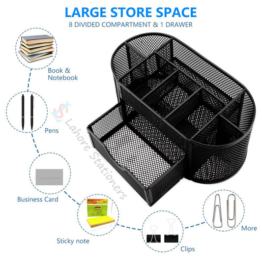 Deal 106: Office Stationery Desk Organizer 8 compartments with Accessories
