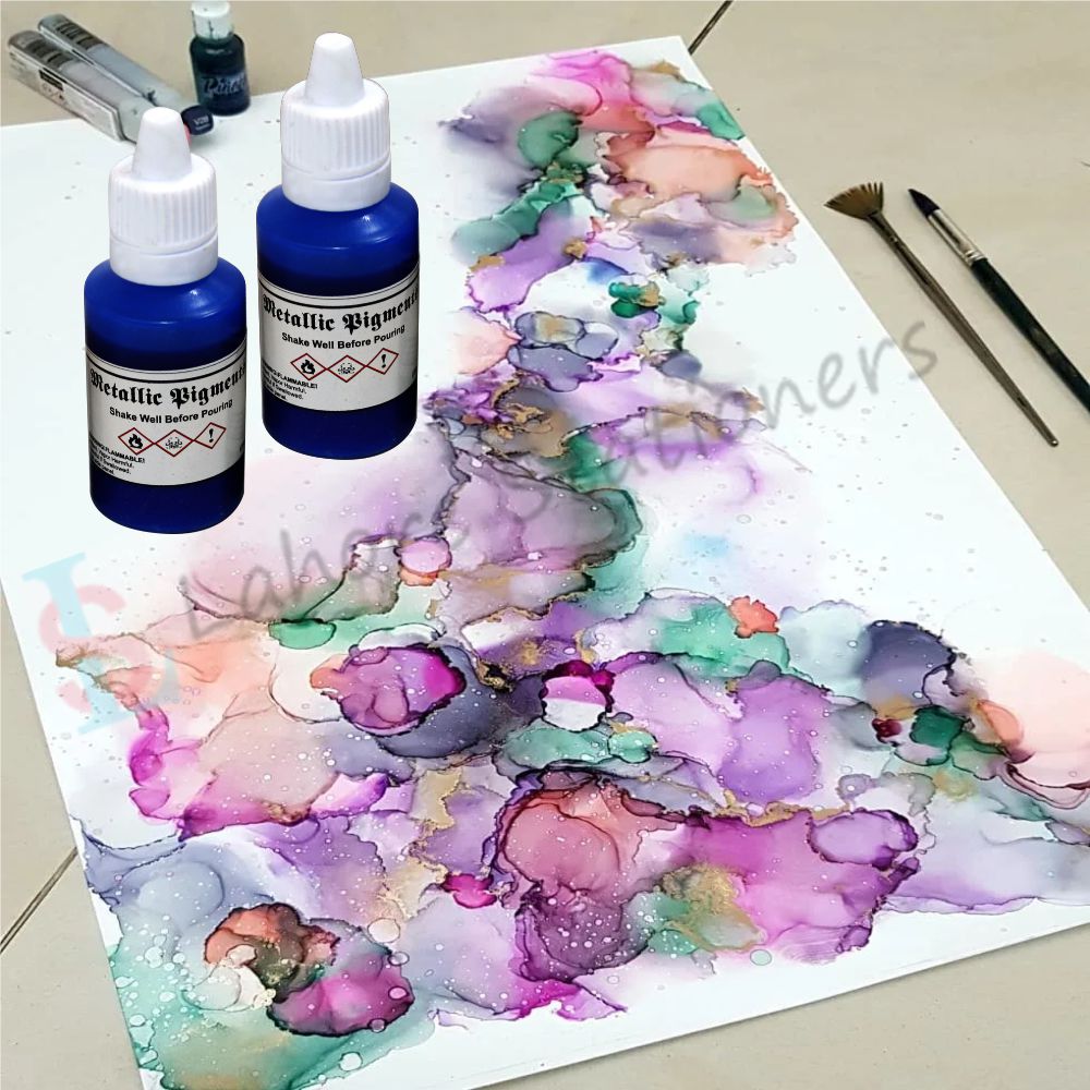 Metel Ink Metallic Alcohol Ink 6 Colors Set – Lahore Stationers