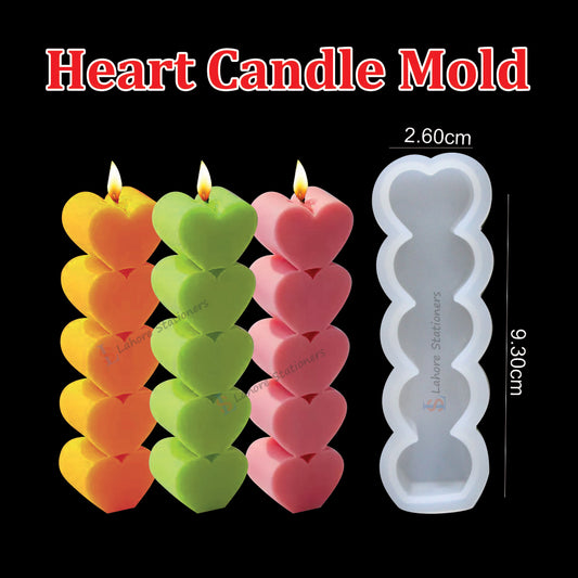 Small Heart Pillar Candle & Resin Silicone Mold DIY Craft Mold