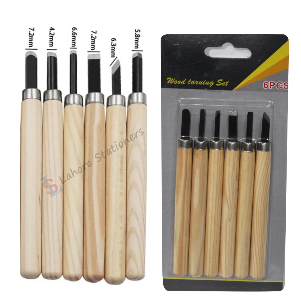 Wood Carving Tools set for craft 6 Pcs Wood Carving Chisel Knife Hand Tool Set