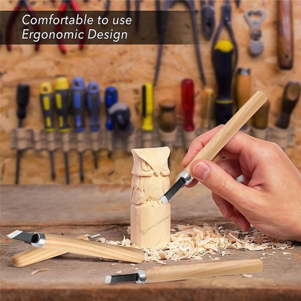 Wood Carving Tools set for craft 6 Pcs Wood Carving Chisel Knife Hand Tool Set