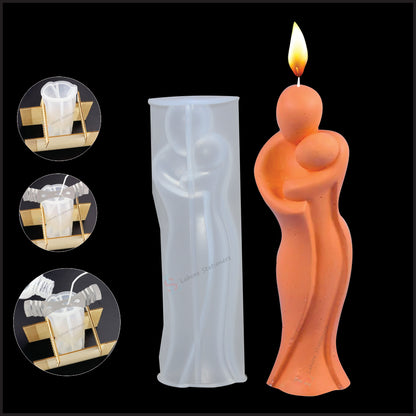 Mother & Baby Love Candle Silicone Mold for Resin, Plaster & DIY Crafts