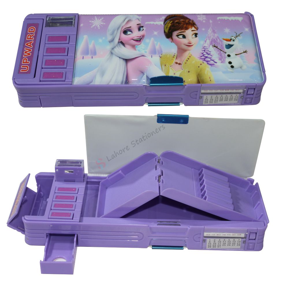 Multi Function Magnet Geometry Box Double Side Pencil Case