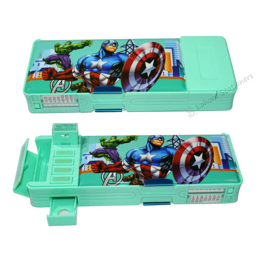 Multi Function Magnet Geometry Box Double Side Pencil Case