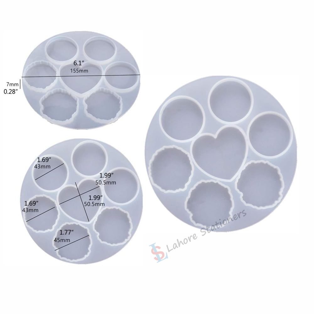 Multi Purpose Resin Mold for DIY Resin Art – Keychain, Mobile PopSocket & Car Hanging Silicone Mold
