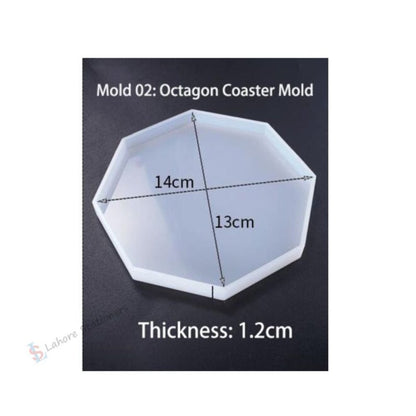 Multiple Sizes Assortment Shape Coaster Silicone Molds