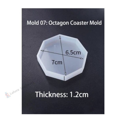Multiple Sizes Assortment Shape Coaster Silicone Molds