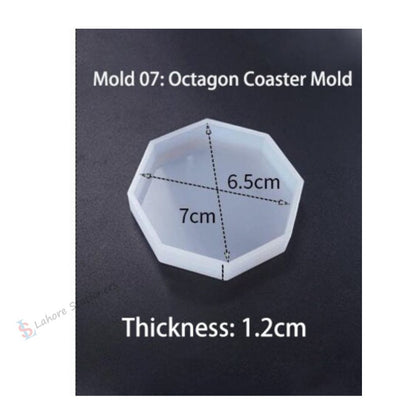 Multiple Sizes Assortment Shape Coaster Silicone Molds
