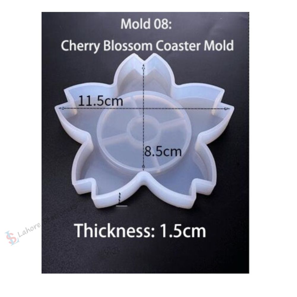 Multiple Sizes Assortment Shape Coaster Silicone Molds