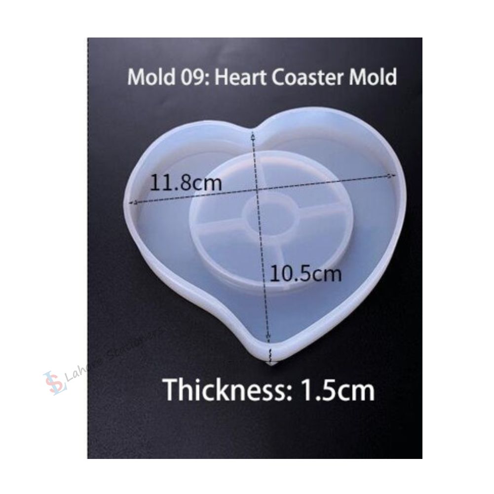 Multiple Sizes Assortment Shape Coaster Silicone Molds