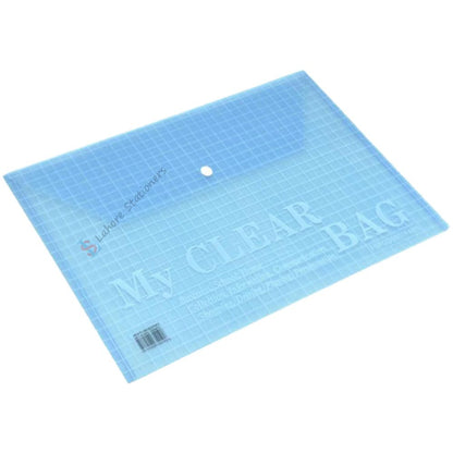 My Clear Bag Button File Plastic Transparent