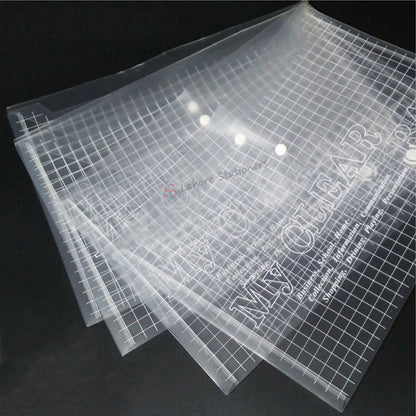 My Clear Bag Button File Plastic Transparent