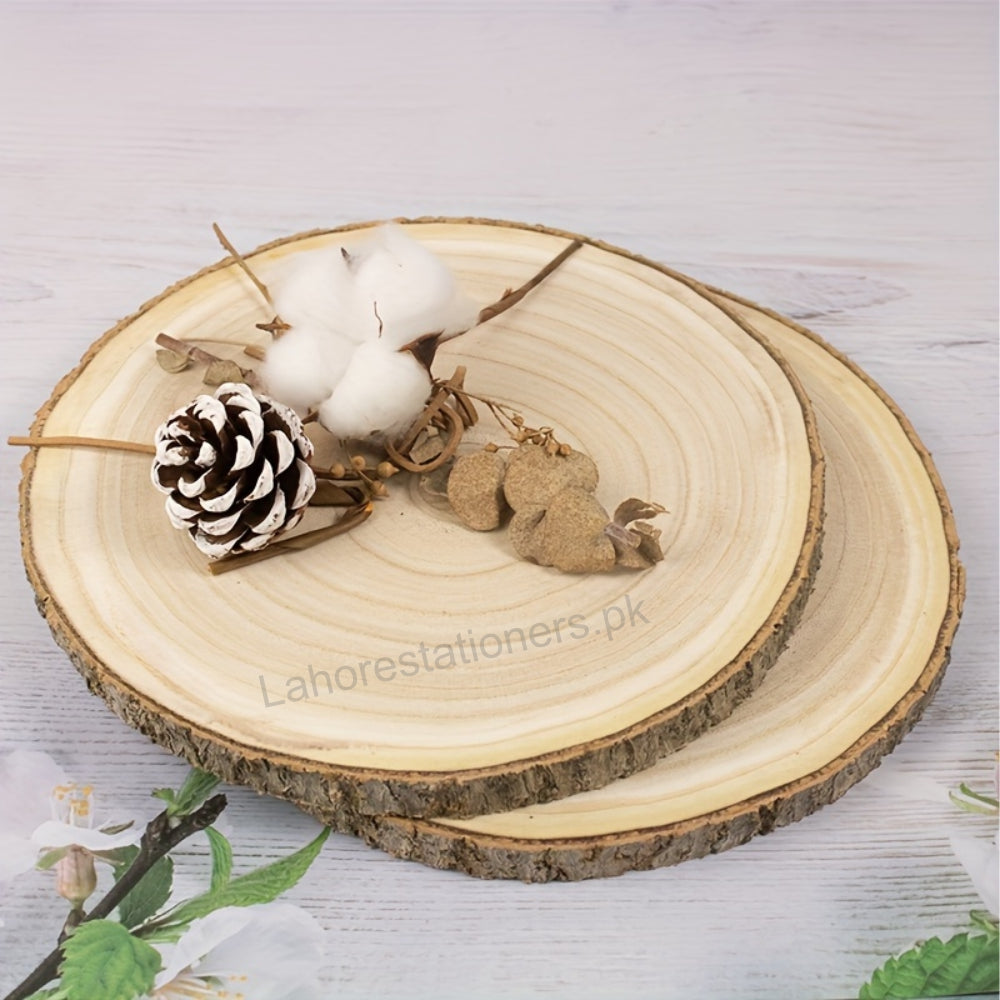Natural Wood Slice Circles Single Pc for DIY Crafts, Painting & Engraving