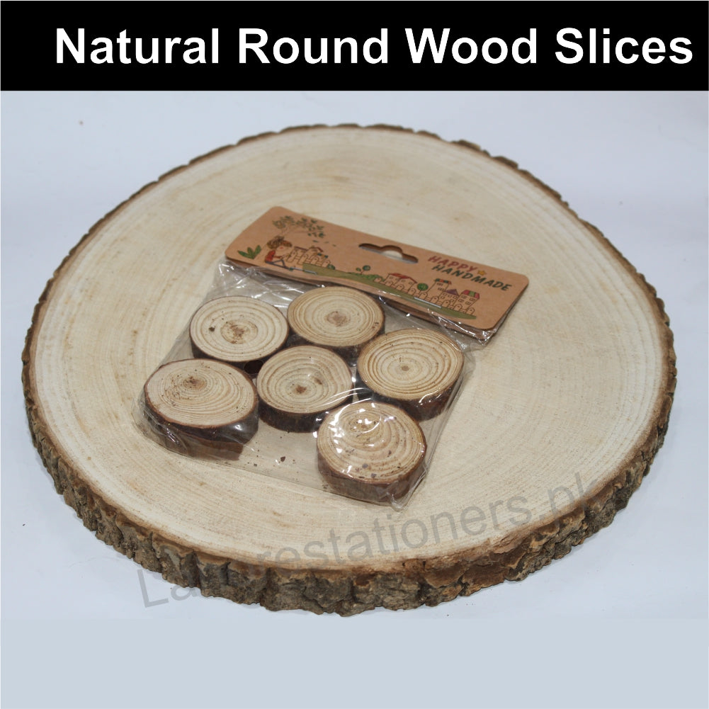 Wood Slices Circles Pack Available in Different Sizes