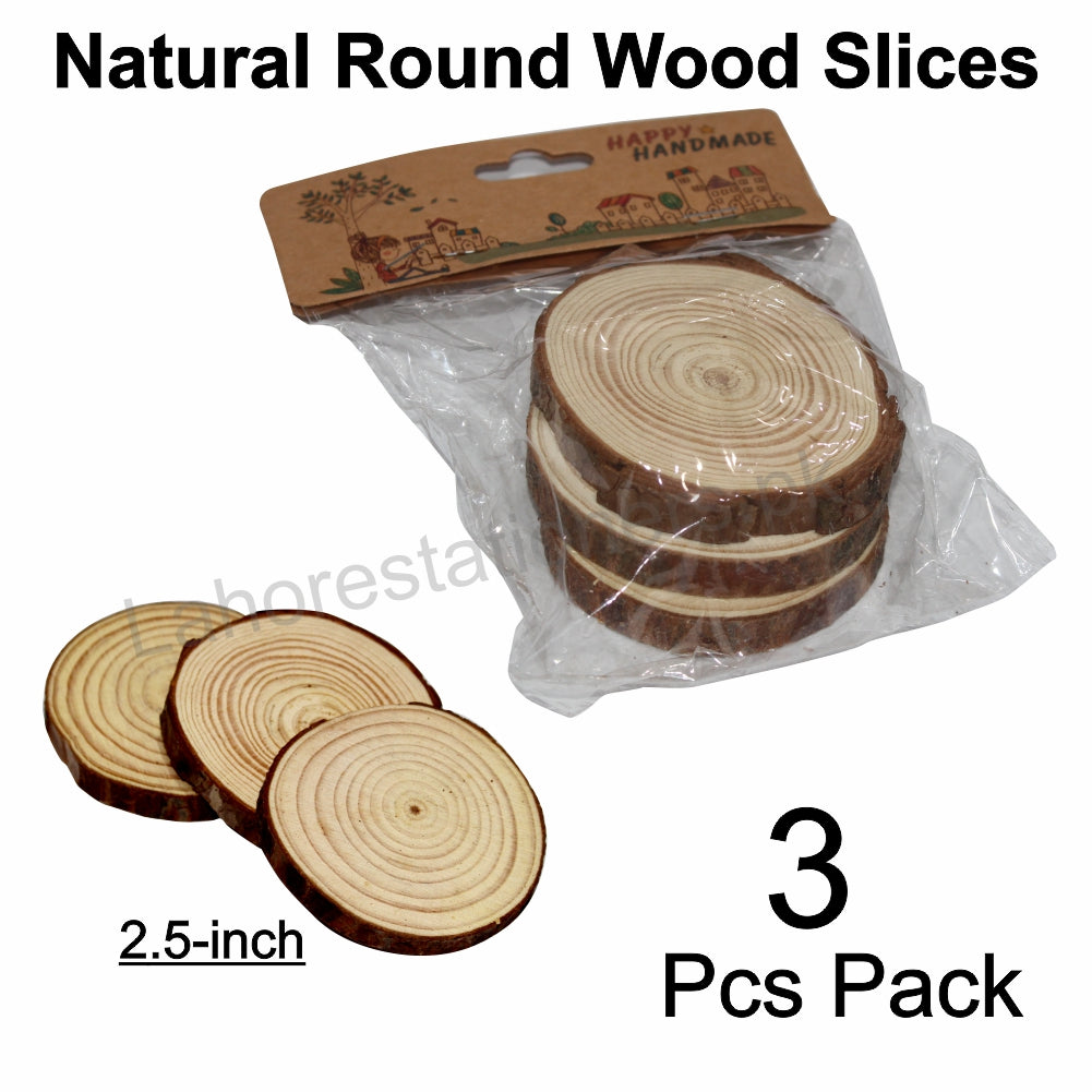 Wood Slices Circles Pack Available in Different Sizes