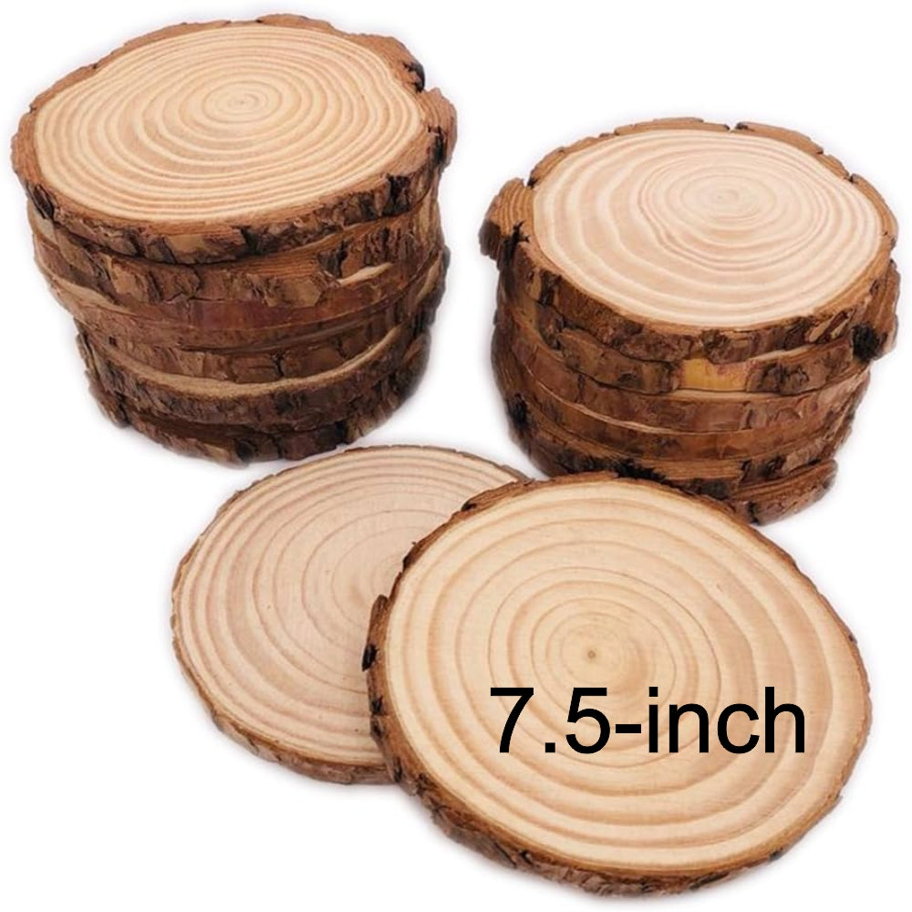 Natural Wood Slice Circles Single Pc for DIY Crafts, Painting & Engraving