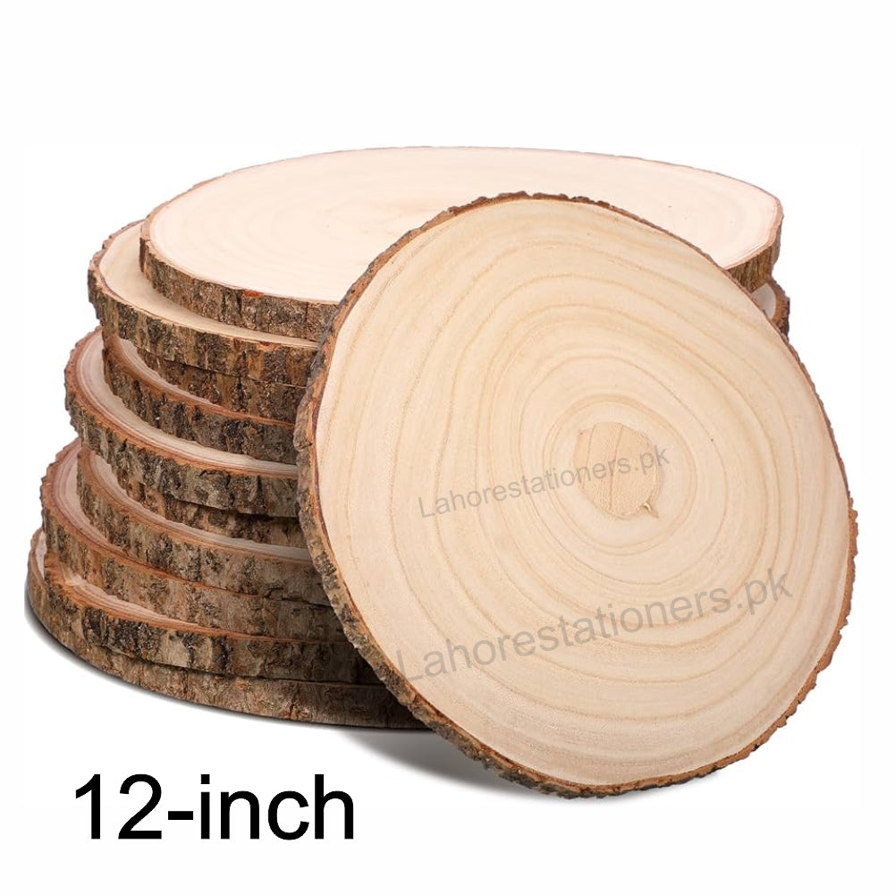 Natural Wood Slice Circles Single Pc for DIY Crafts, Painting & Engraving