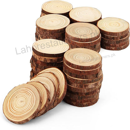 Natural Wood Slice Circles Single Pc for DIY Crafts, Painting & Engraving