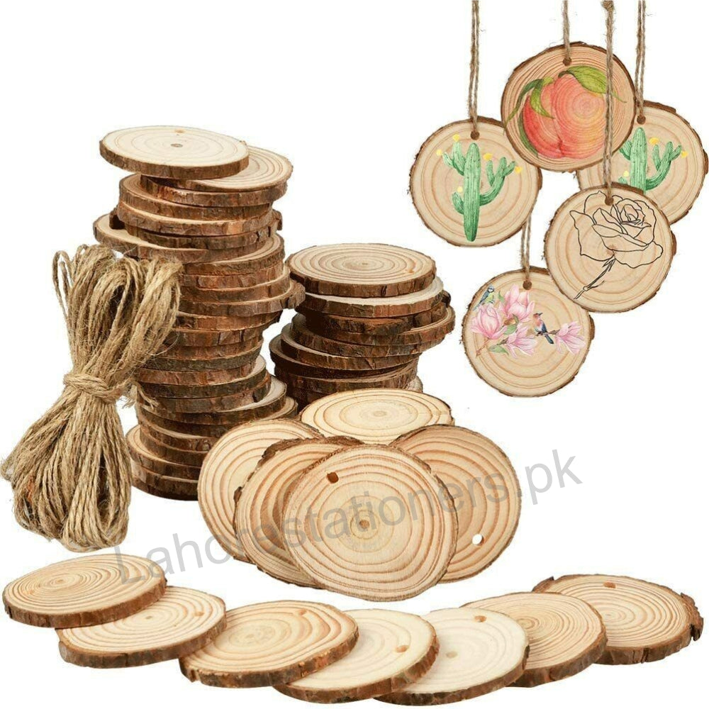 Wood Slices Circles Pack Available in Different Sizes
