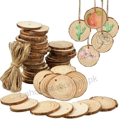 Wood Slices Circles Pack Available in Different Sizes