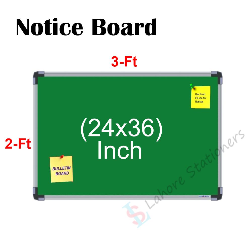Green Notice Board - 2x3ft
