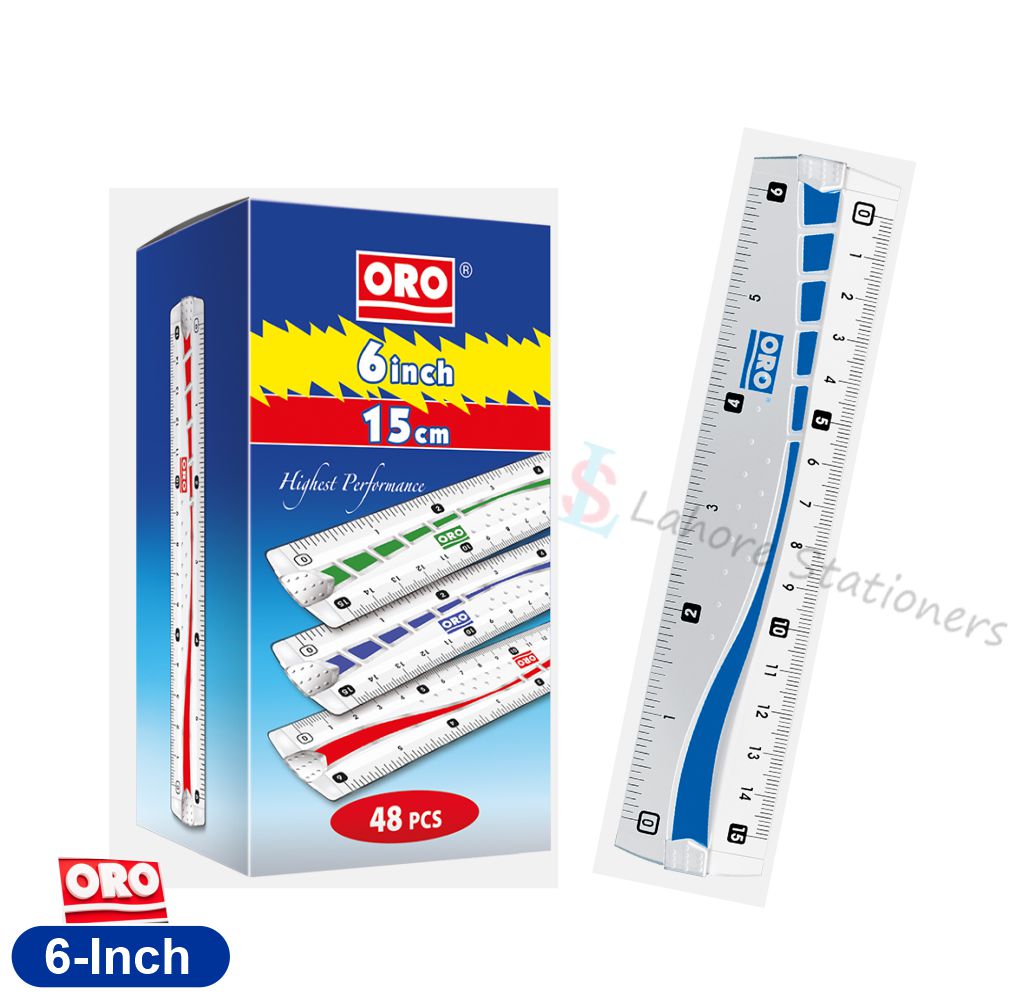 ORO Plastic Scale 6 Inch