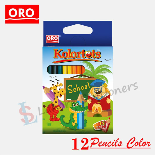 ORO Kolortots Half Size Pack of 12 Color Pencils